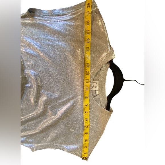 Glamorous silver metallic midi dress with tie detail L/XL #PartyDress - Picture 6 of 7